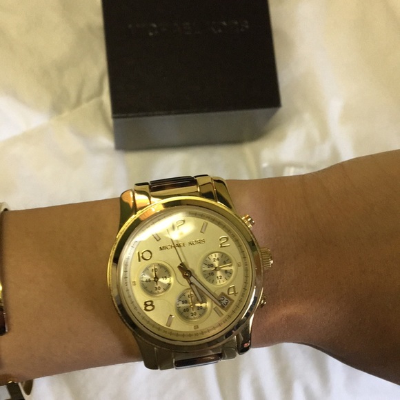 Michael Kors Gold Tortoise Shell Watch main image 5
